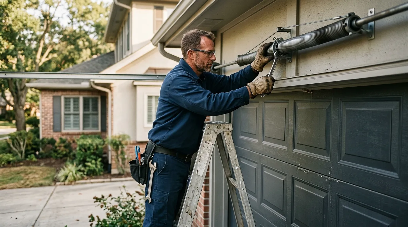 Garage door work by Greenville Garage Door Co in Greenville, SC
